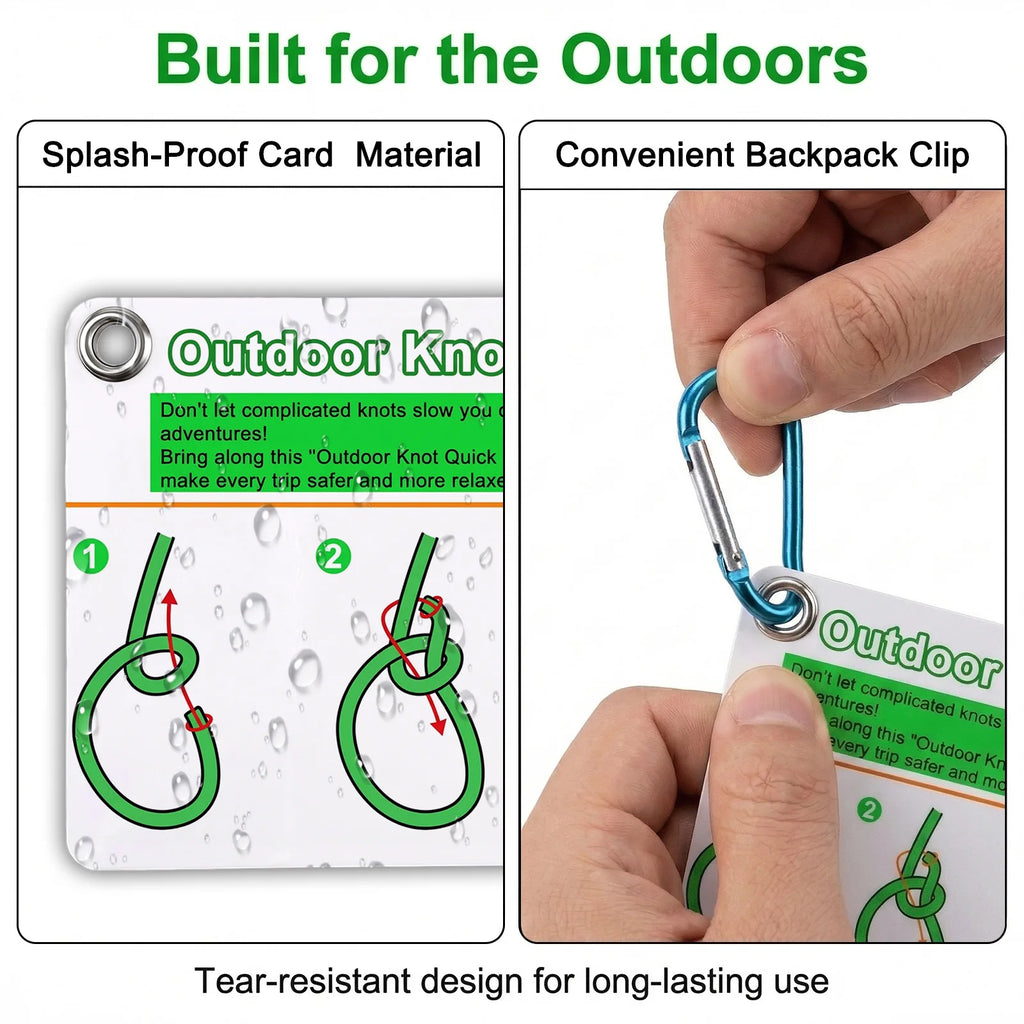 Rock Climbing Knot Cards 27 Rope Knots Waterproof