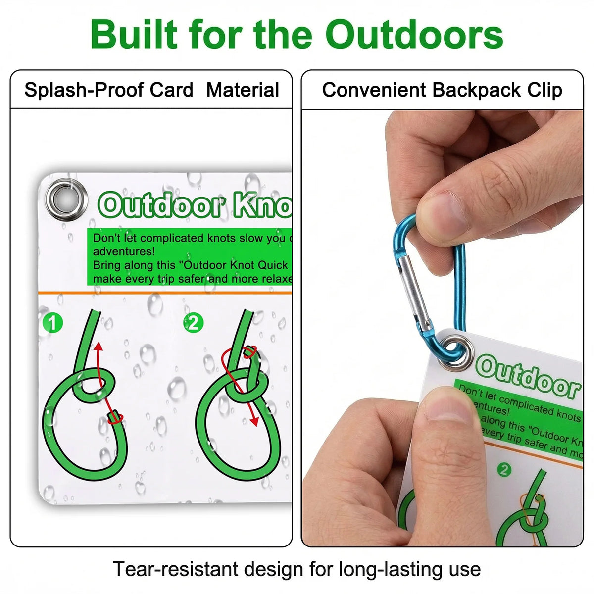 Rock Climbing Knot Cards 27 Rope Knots Waterproof