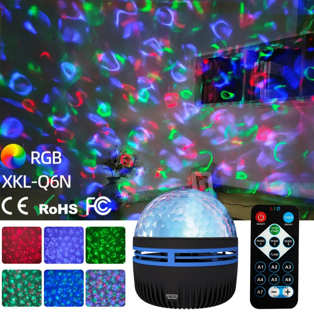USB Galaxy Projector Night Light 5V Aurora Remote Control detail view