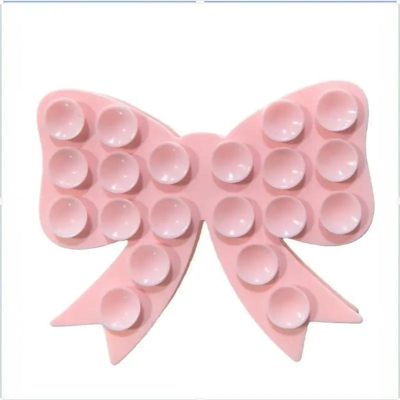 Silicone Bow Shaped Mobile Phone Suction Cup Multicolor Strong Adhesion Reusable For Holding Phone Watching Videos Daily Use