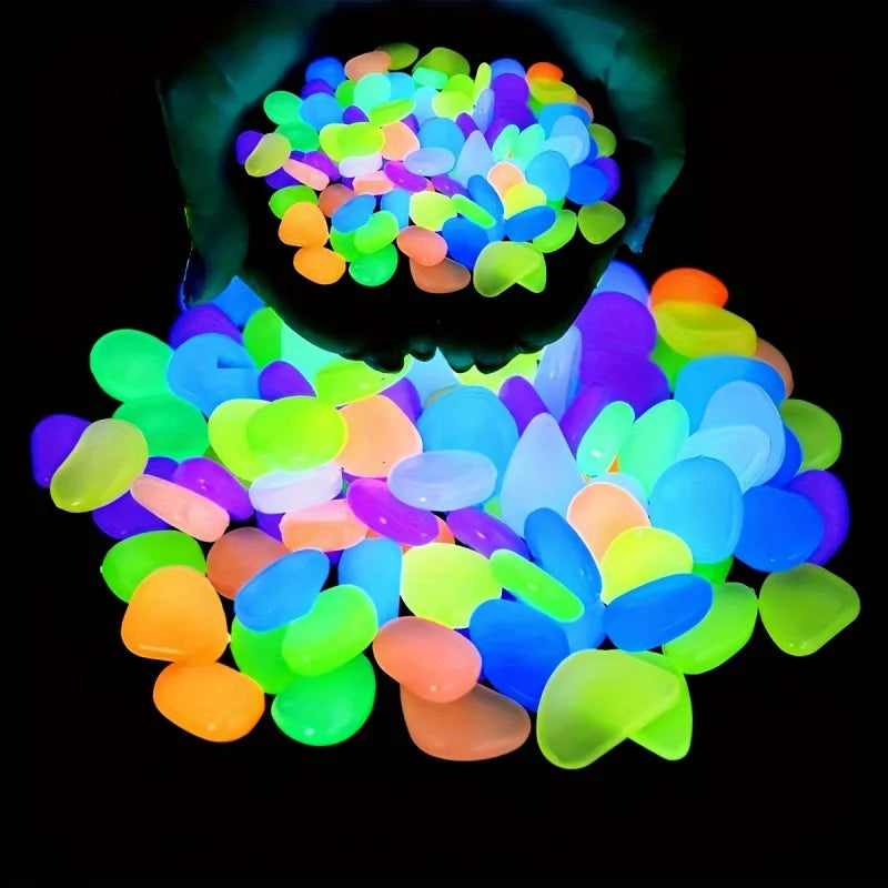 Glow In The Dark Resin Pebbles 100pcs alternate view