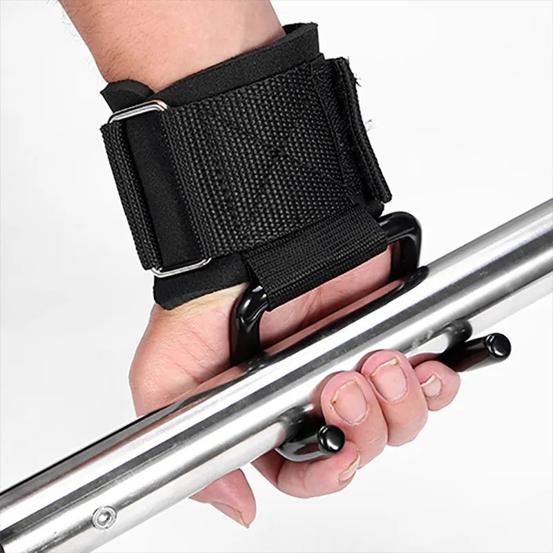 Weight Lifting Hook Grips With Wrist Wraps