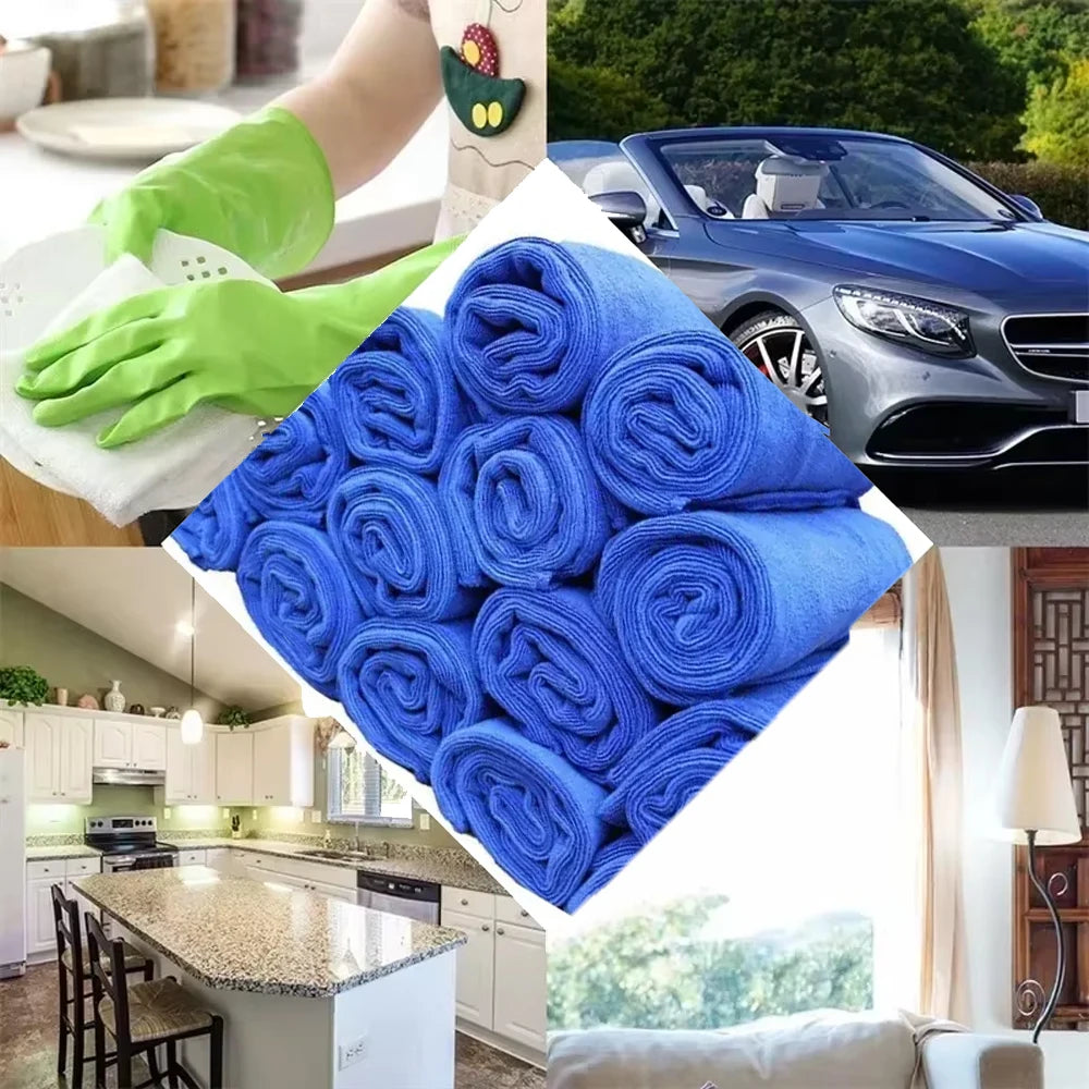 20 Pcs Microfiber Cleaning Towels Car Wash Drying Cloth