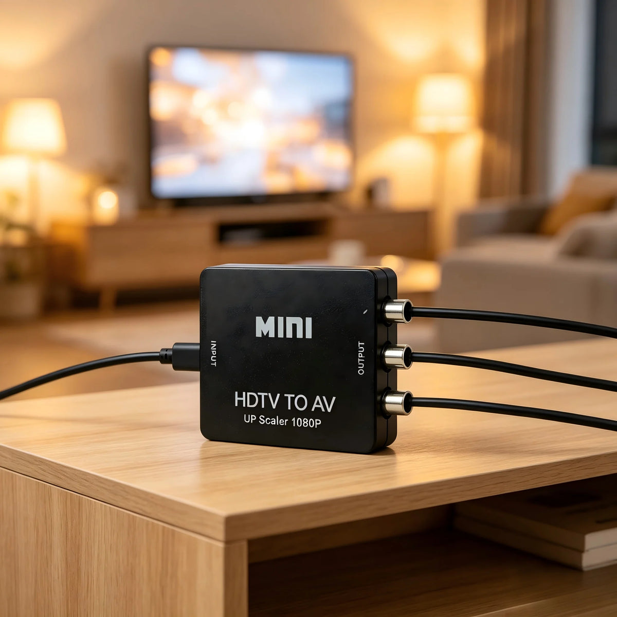 1080P HDMI to AV RCA Converter Box additional angle