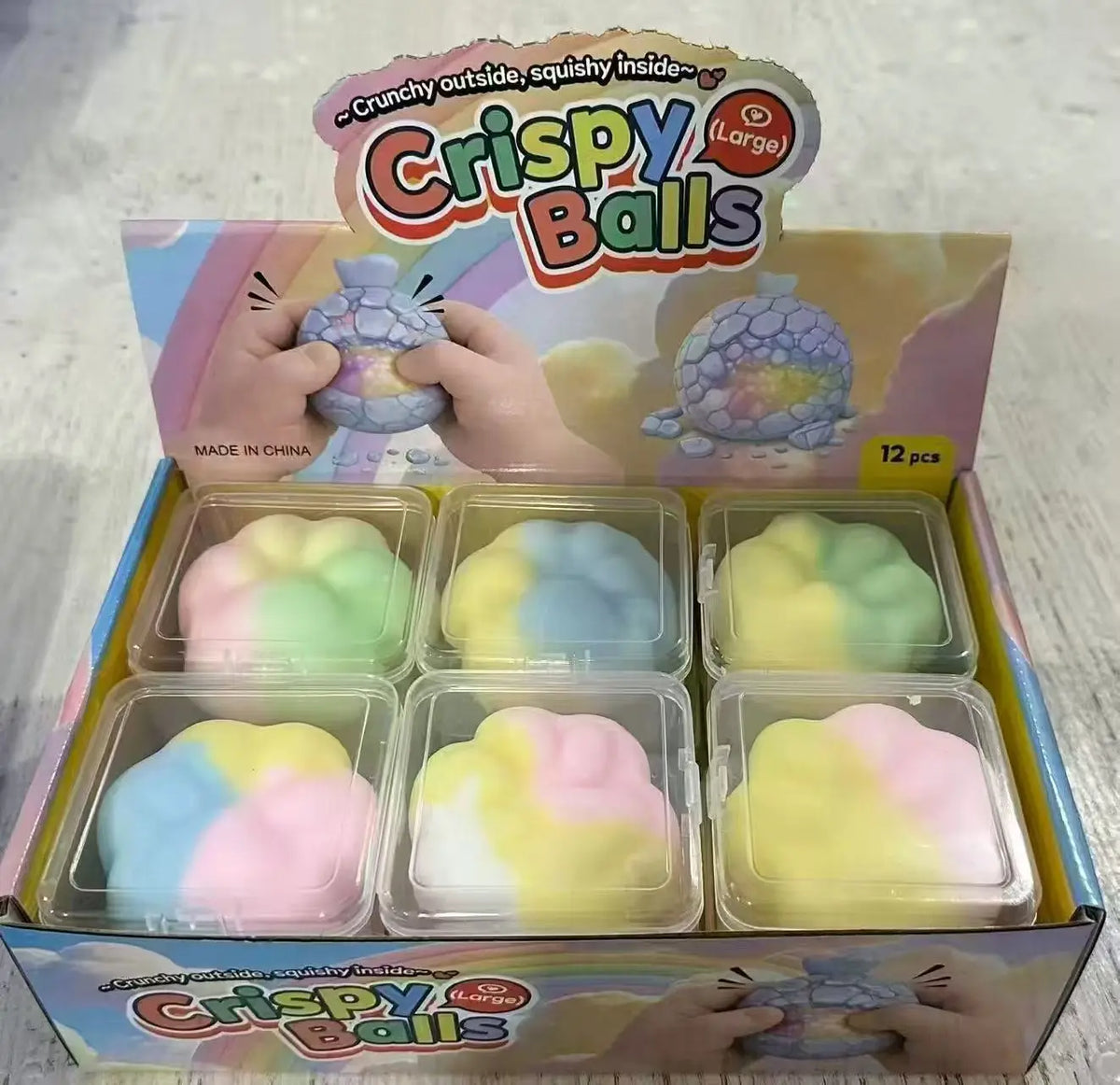 Macaron Cat Paw Squishy Fidget Toy Stress Relief Ball close-up view