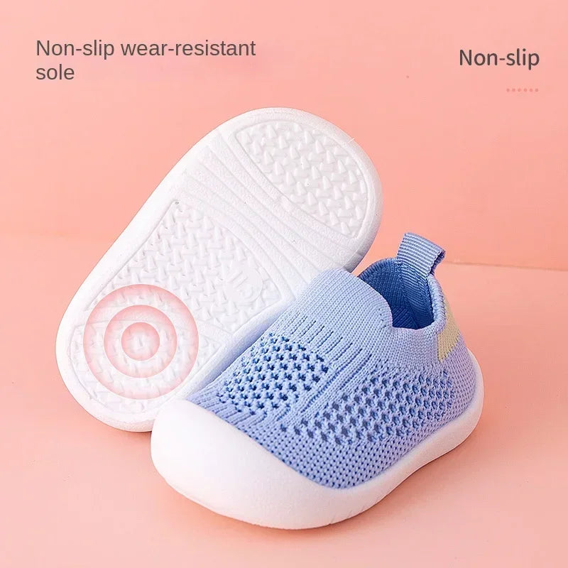 Toddler Breathable Knitted Slip-On Kids Sneakers close-up view