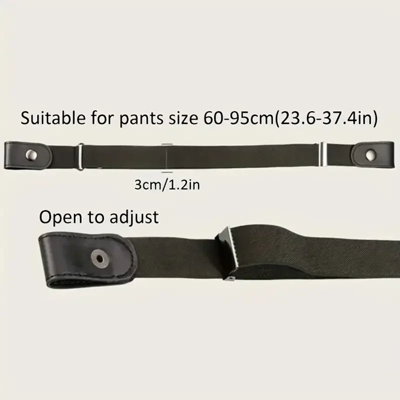 Invisible Elastic Fabric Belt for Women and Men Jeans Pants alternate view