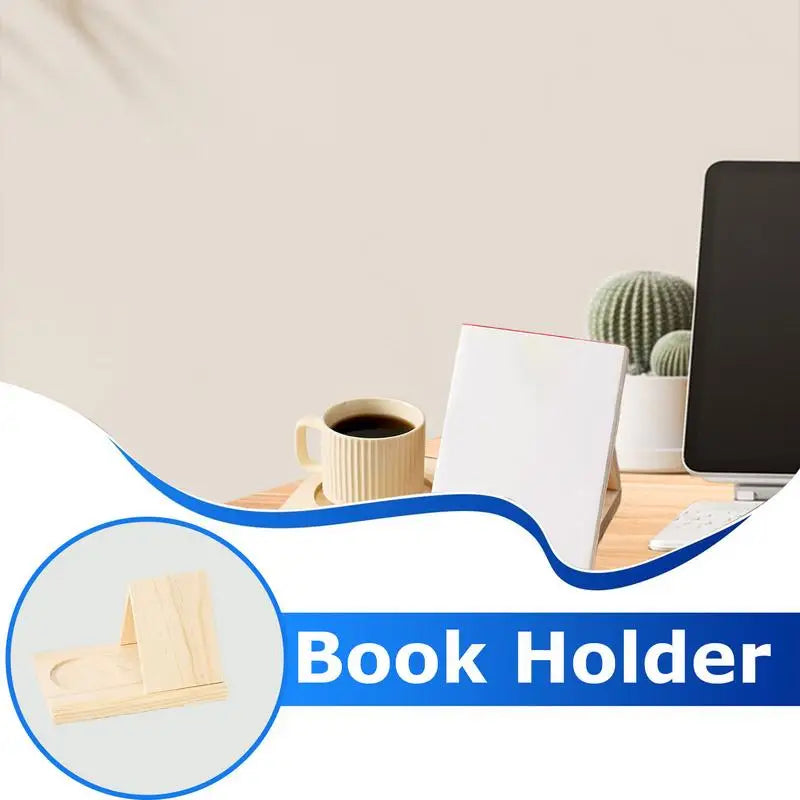 Wooden Triangle Book Holder Reading Stand