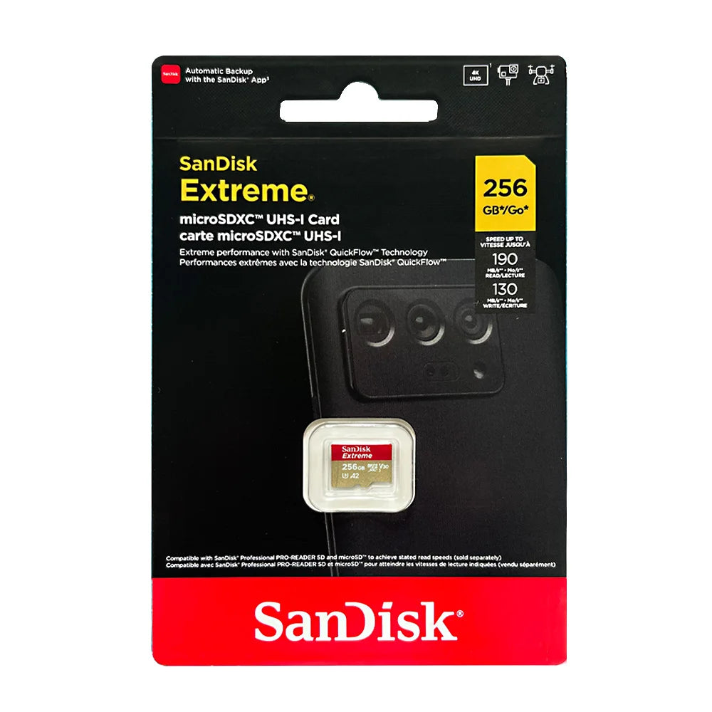 SanDisk microSDXC Memory Card 4K UHD A2 V30 Class 10