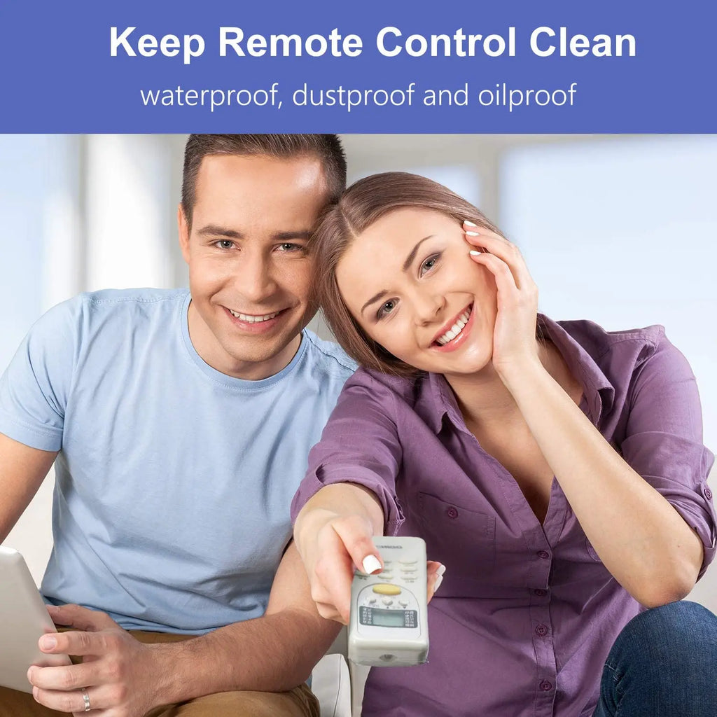 Transparent Shrink Film Remote Control Cover close-up view