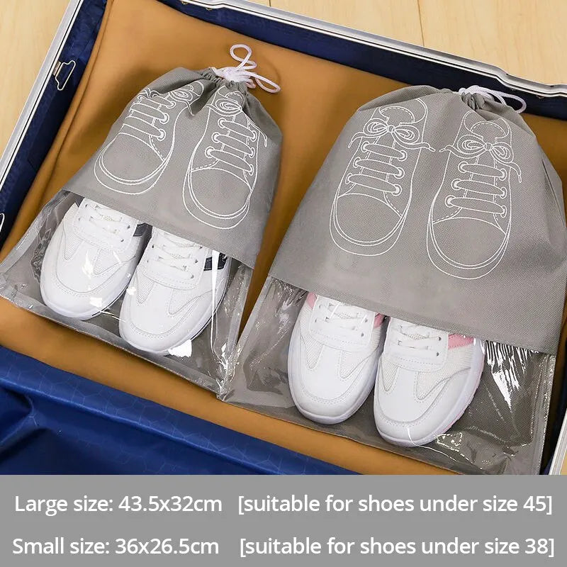 Shoe Storage Bag Set Of 5 Non-Woven Travel Drawstring Bag alternate view
