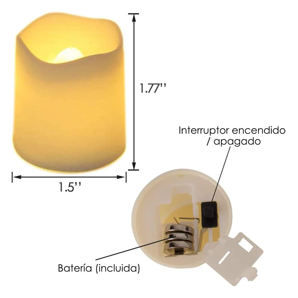 24 Pcs Flameless LED Tea Light Candles Warm White
