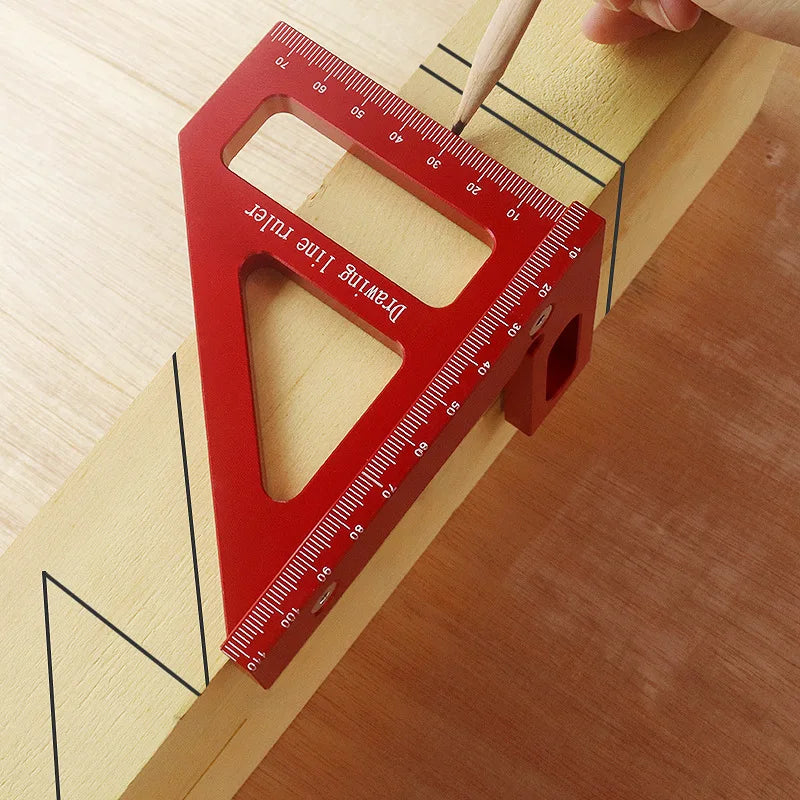 Woodworking Square Protractor Aluminum Alloy Miter Triangle Layout Tool alternate view