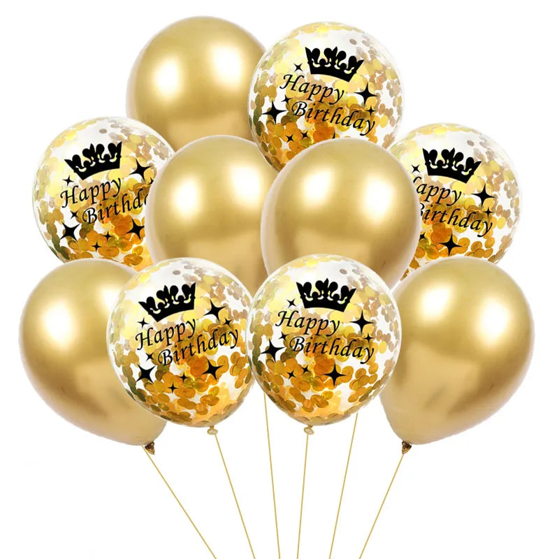 30 40 50  Years Old Latex Balloons Happy Birthday Party Decor Anniversary Adult 30th 40th 50th Birthday Latex Balloons Gold