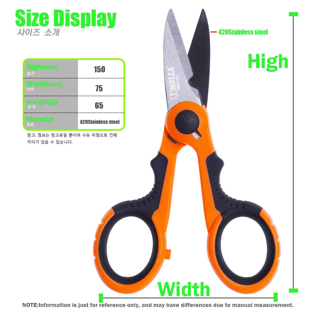 Stainless Steel Fishing Scissors with Tungsten Carbide Cutters alternate view