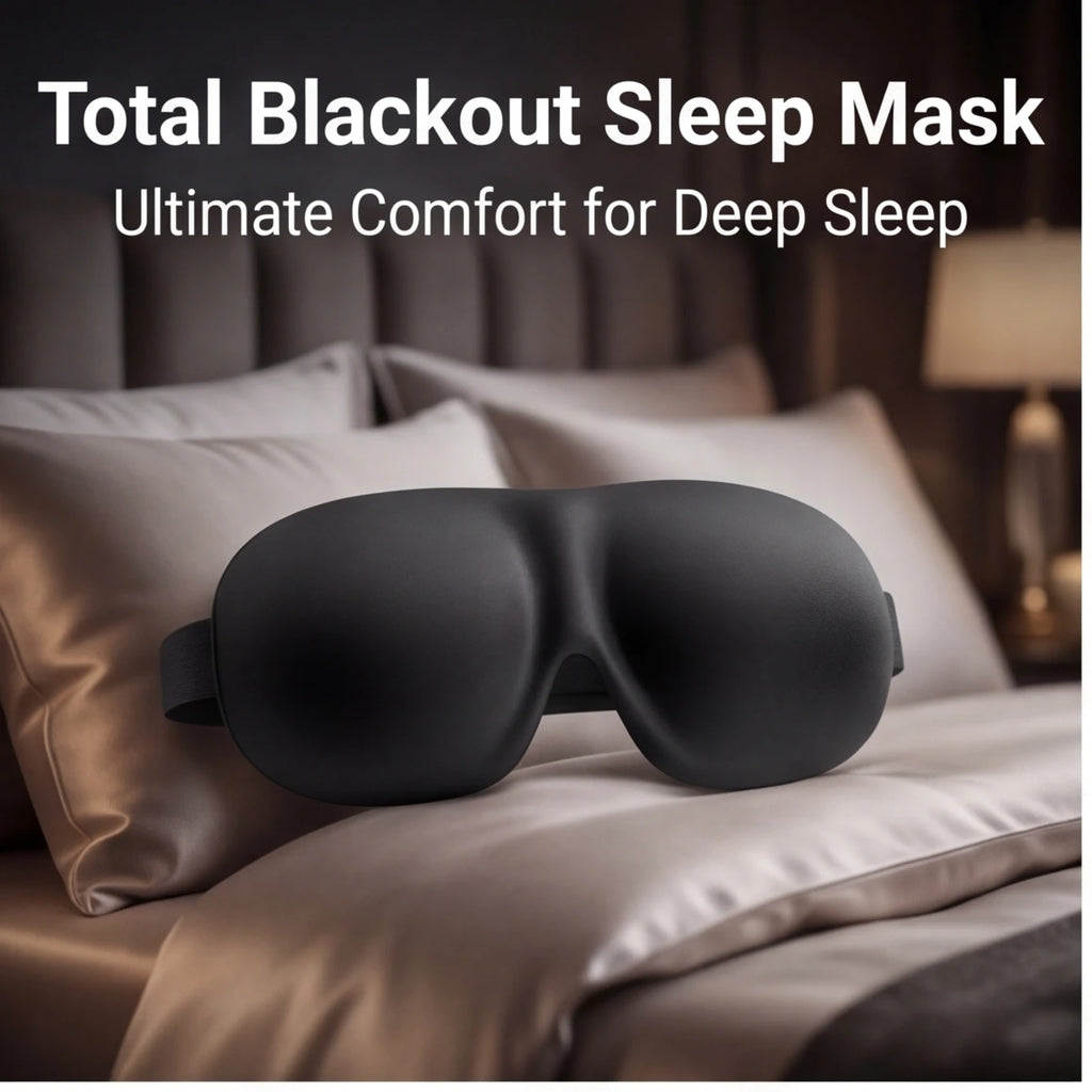 Breathable 3D Adjustable Sleep Mask – Blocks Light, Allows Air Circulation for Eyes, Unisex Comfort