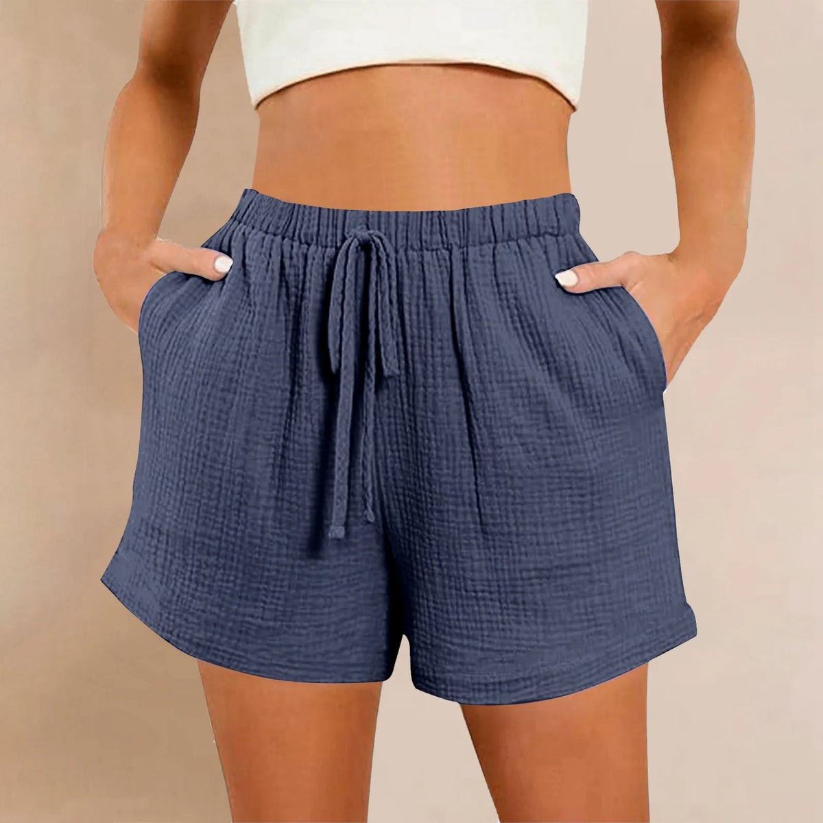 Women's Summer Cotton Crepe Shorts