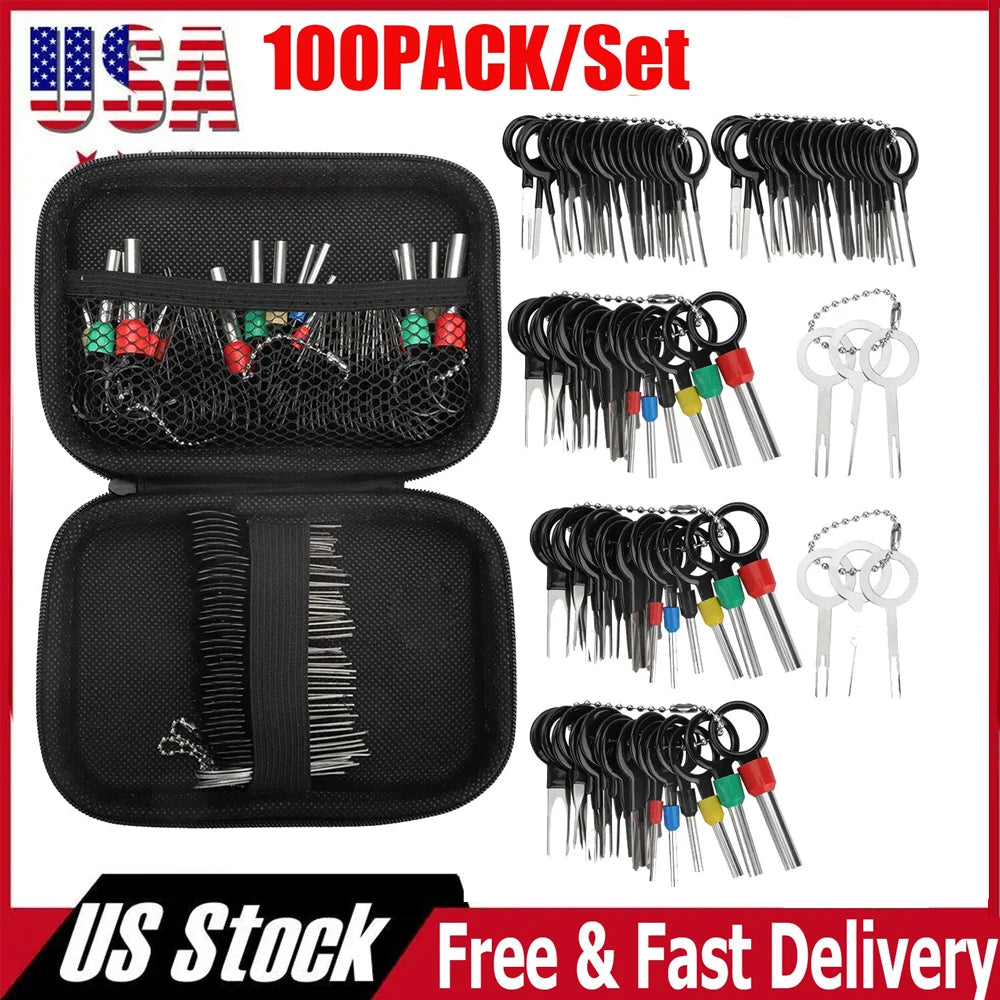 Car Terminal Removal Repair Tool Kit 100 PCS Pin Extractor