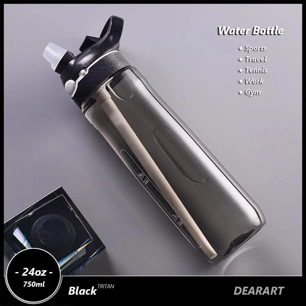 750ml Portable Sports Water Bottle With Straw
