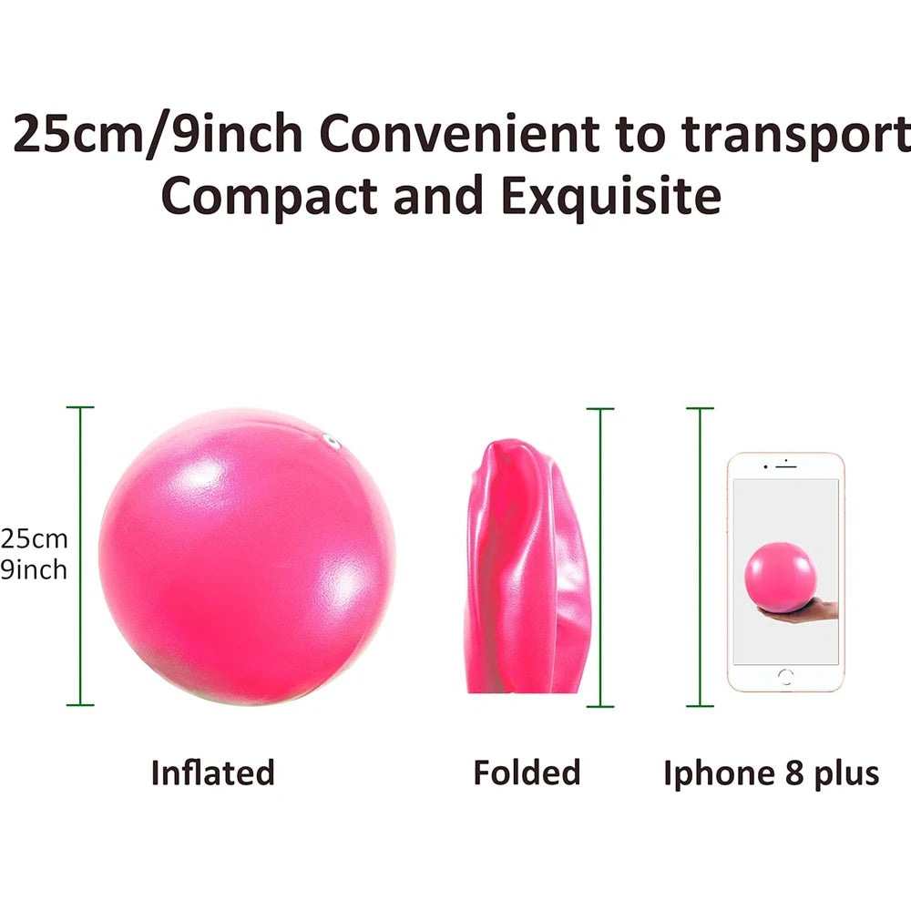 9 Inch Yoga Ball Mini Pilates Exercise Ball Anti Burst Non-Slip