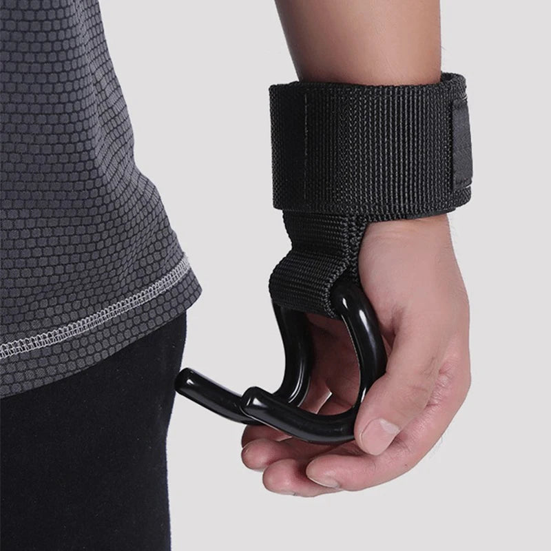Weight Lifting Hook Grips With Wrist Wraps