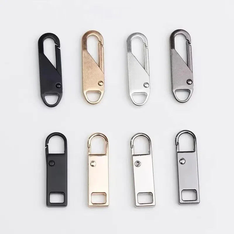 Detachable Zipper Pull For Jeans & Backpack, Multi Color Zinc Alloy close-up view