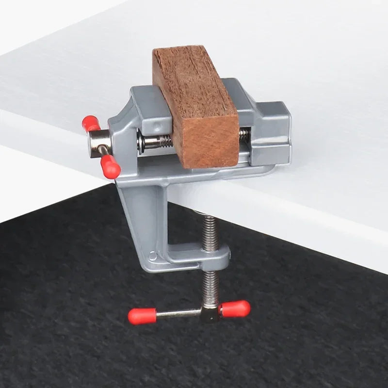 Mini Clamp-On Bench Vise Flat Pliers Aluminum detail view