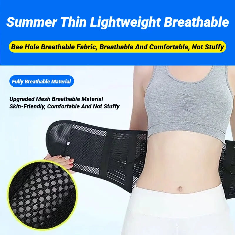 Lumbar Protector Waist Trainer Back Support Breathable Mesh