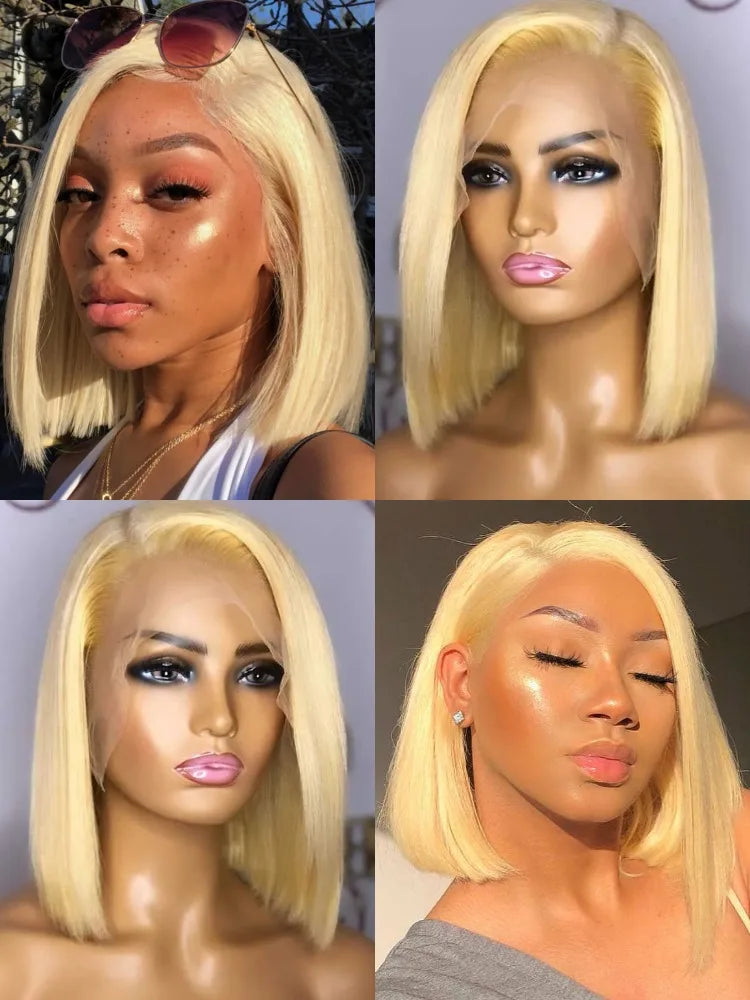 13x4 13x6 613 HD Blonde Bob Hair Wig Human Hair Lace Frontal