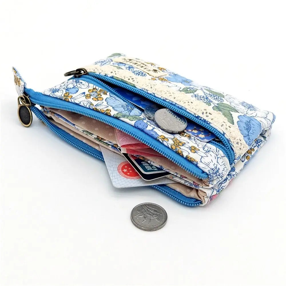 Cute Waterproof Coin Bag Short Zipper Simple Purse Multi-function Organizer
