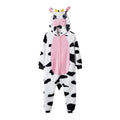 Pink Cow Onesies Cartoon Animal Onesie Women Men Girls Boys Pajamas Halloween Funny Party Suits Winter Home Overall Costumes
