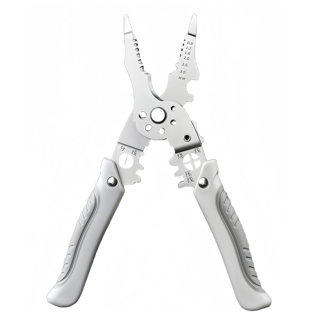 Multifunctional Electrician Pliers, 6-in-1 Wire Stripper Separator, Cutting and Crimping Tool for Cable Repair and Installation