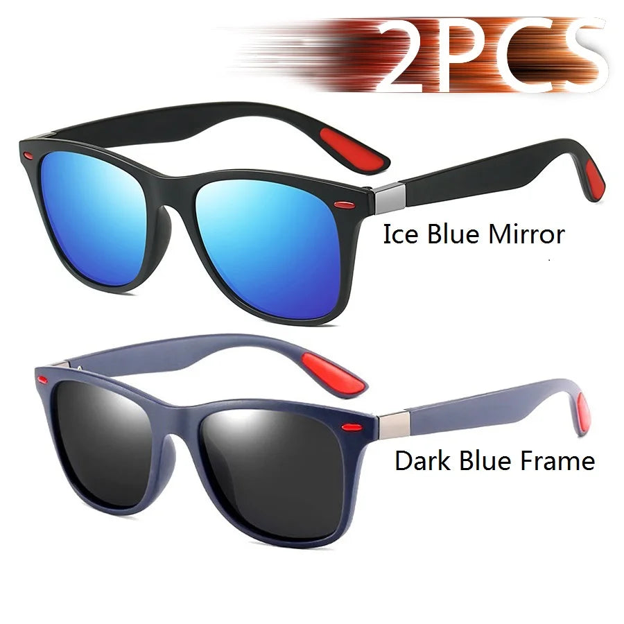 1-2-3PCS Fashion Vintage Square Unisex Driving Fishing Sunglasses Men Women Luxury Br alternate view