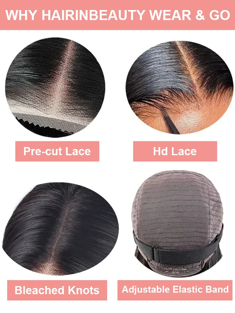 High-quality 13x6 Hd Lace Front Wigs Bone Straight Human Hair Wigs Raw Brazilian Remy 250 Density Glueless 5x5 Closure Wig Ready To Wear Transparent 30 40 Inch 13x4 Lace Human Hair Frontal Wig For Women Pre Plucked