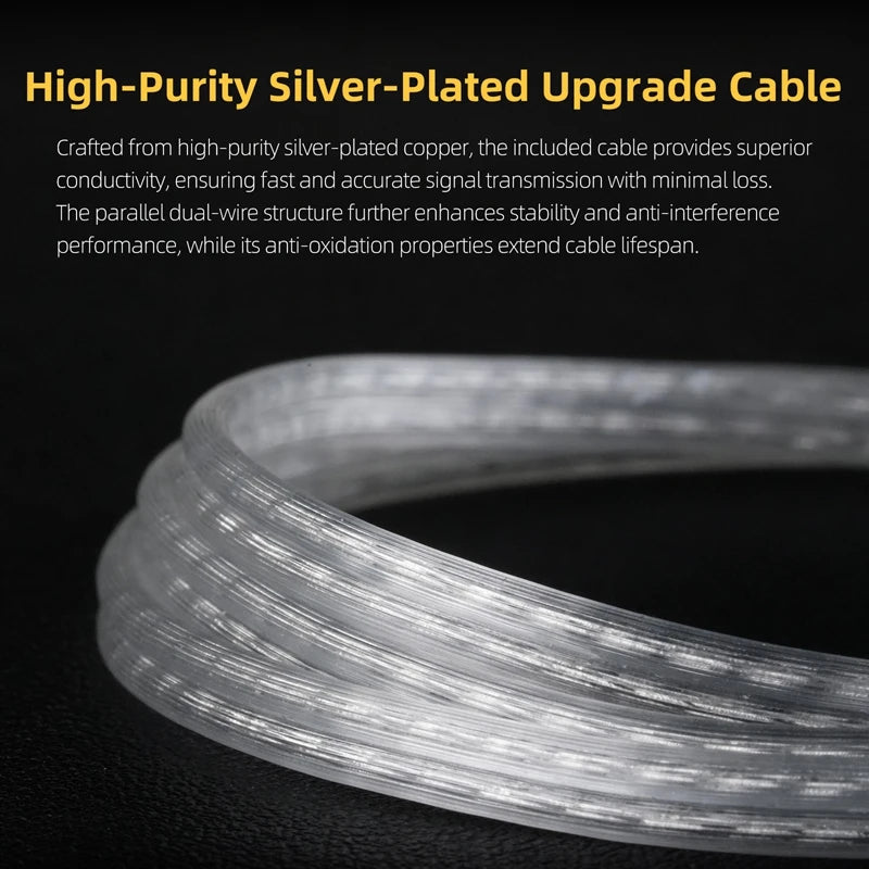 In Ear Monitor KZ ZS12 Pro 2 Hybrid 1DD+5BA Wired IEM Earphones with High Purity Silver detail view