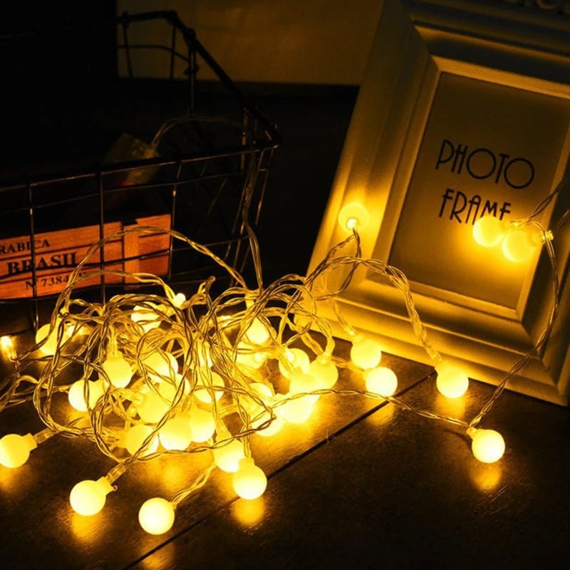 10M 80 LED String Lights Garland Ball Fairy Lights USB Battery detail view