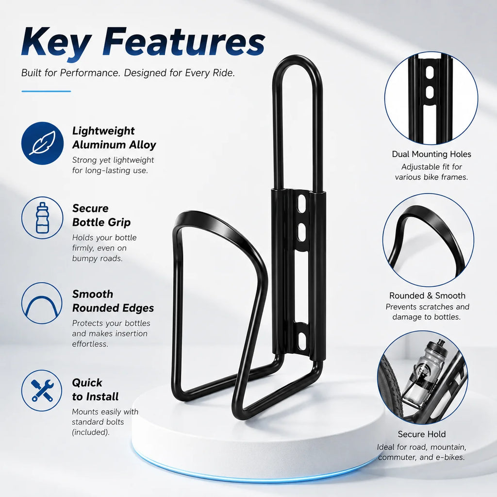 PINMOAP 1PC Bicycle Water Bottle Holder Lightweight Bike Bottle Cage Durable Cup Rack For Road MTB Mountain Bike Cycling Gear