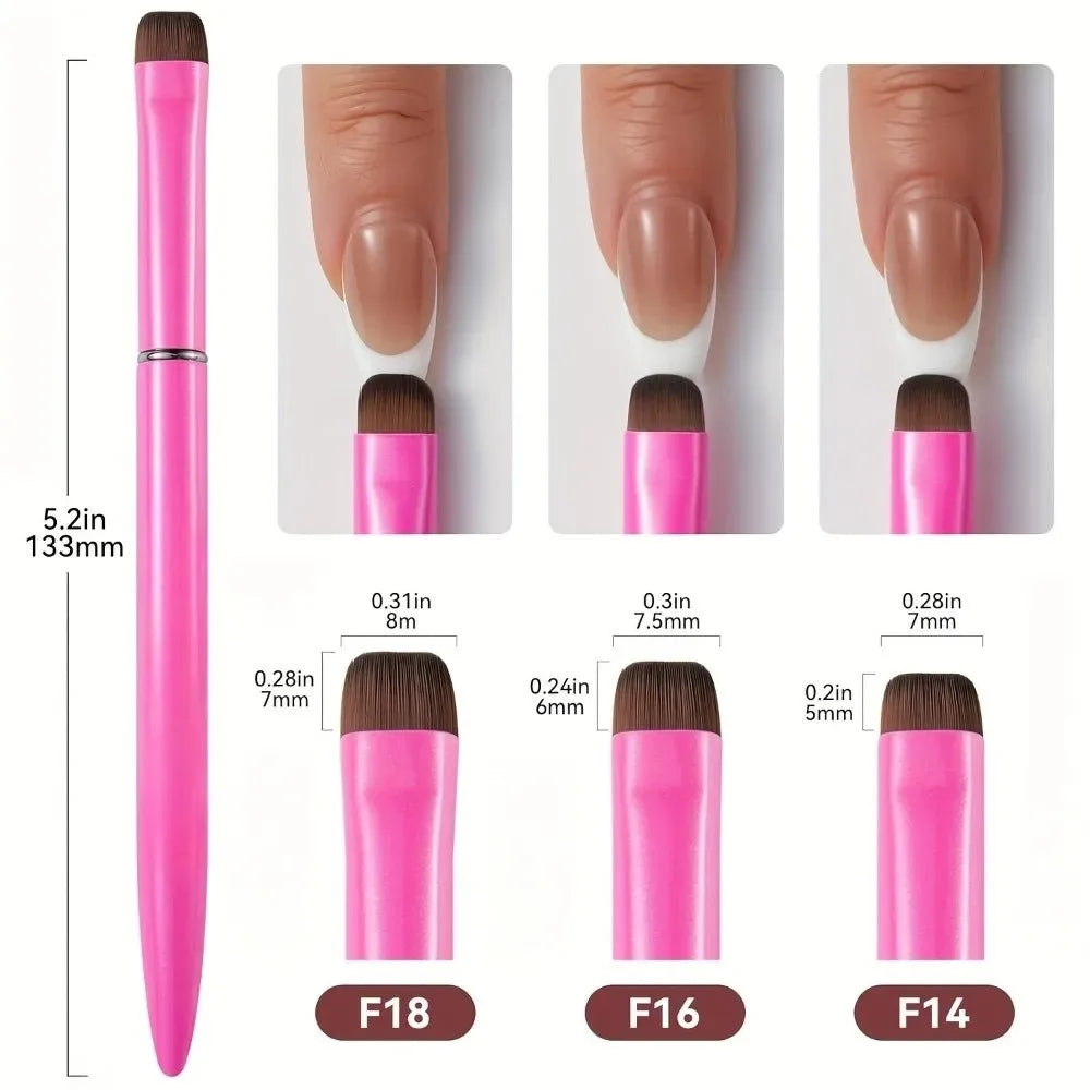 French Nail Brush Multifunctional Head for Gel and Acrylic Nails