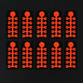 Floss Cap Bait Stop Beads For Carp Fishing 10 Cards