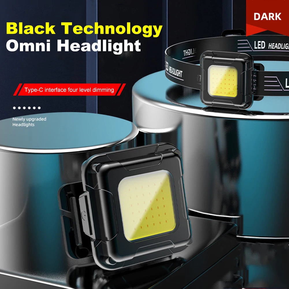 Headlamp LED USB Rechargeable Adjustable Head Torch