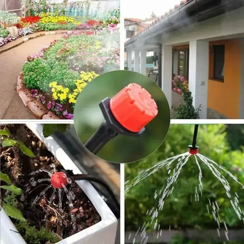 Automatic Watering Garden Hose Micro Drip Kit Adjustable Nozzle