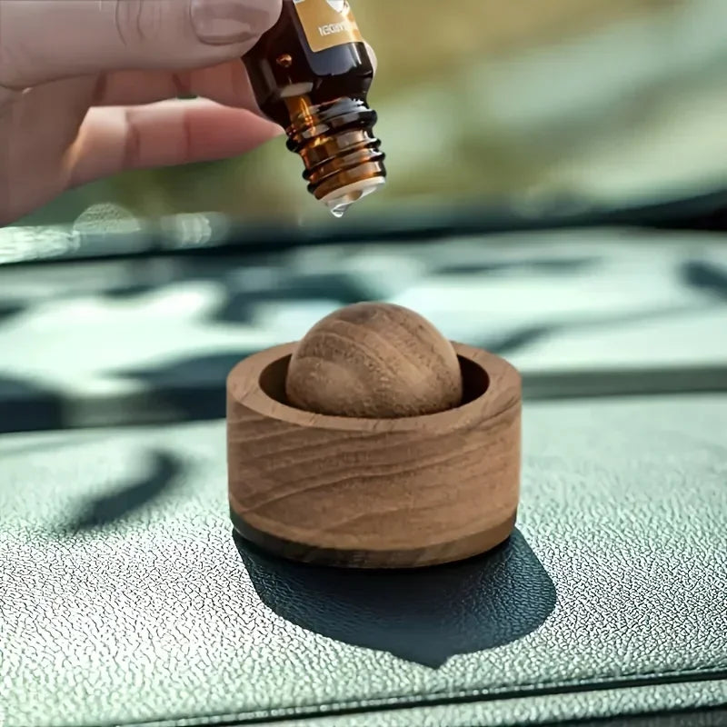 Wooden Essential Oil Diffuser Spherical Design alternate view