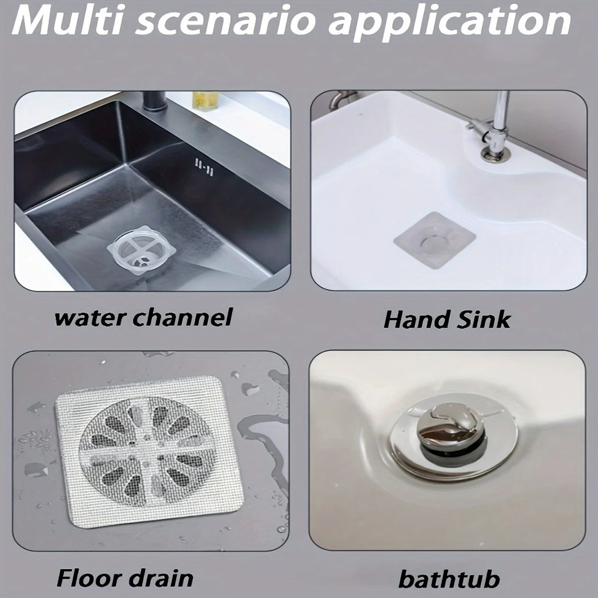 Floor Drain Hair Filter Net Sticker 2 M additional angle