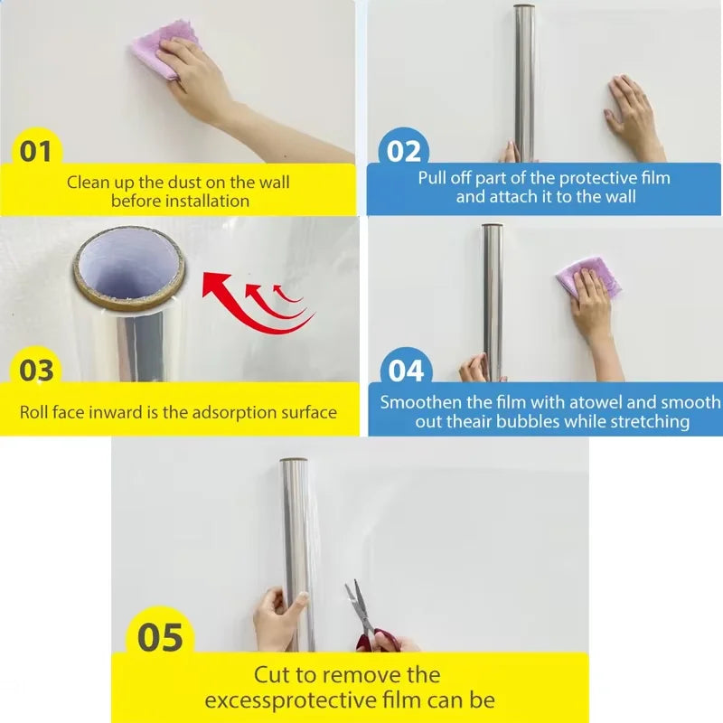 Transparent Electrostatic Wall Stickers | Waterproof, Removable